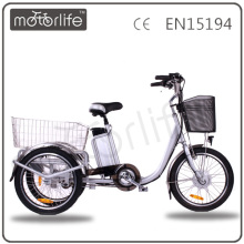 MOTORLIFE / OEM 36V 250W bicicleta elétrica 3 rodas para adultos
